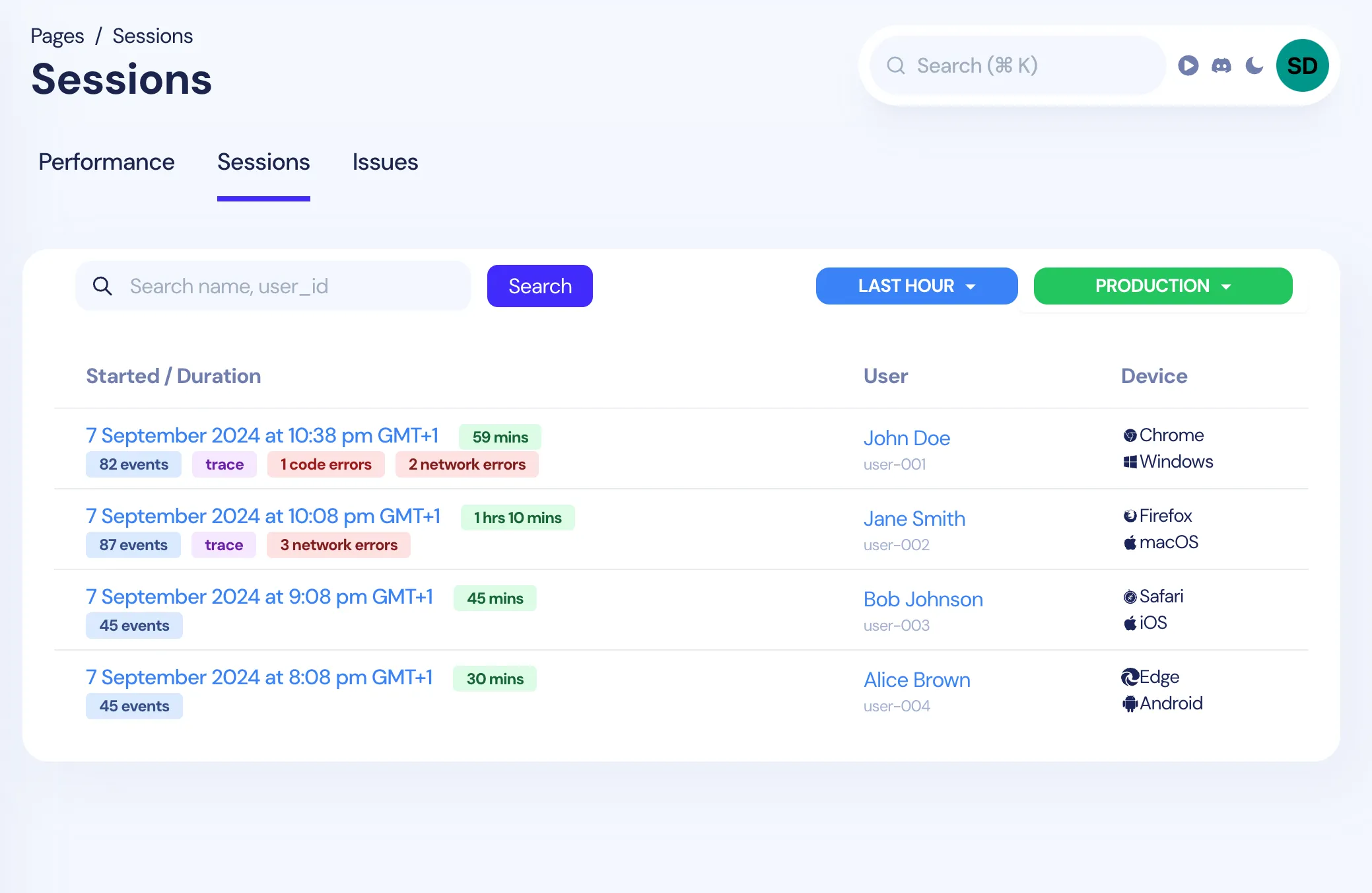 Screenshot of reliability